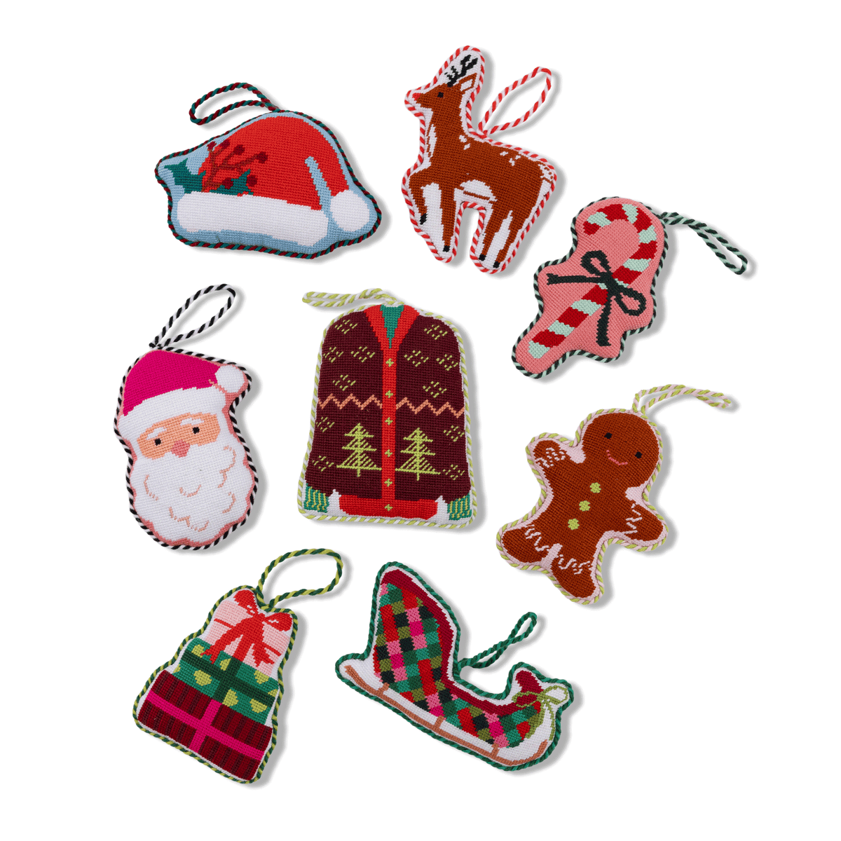 Needlepoint Icon Ornament - Sleigh