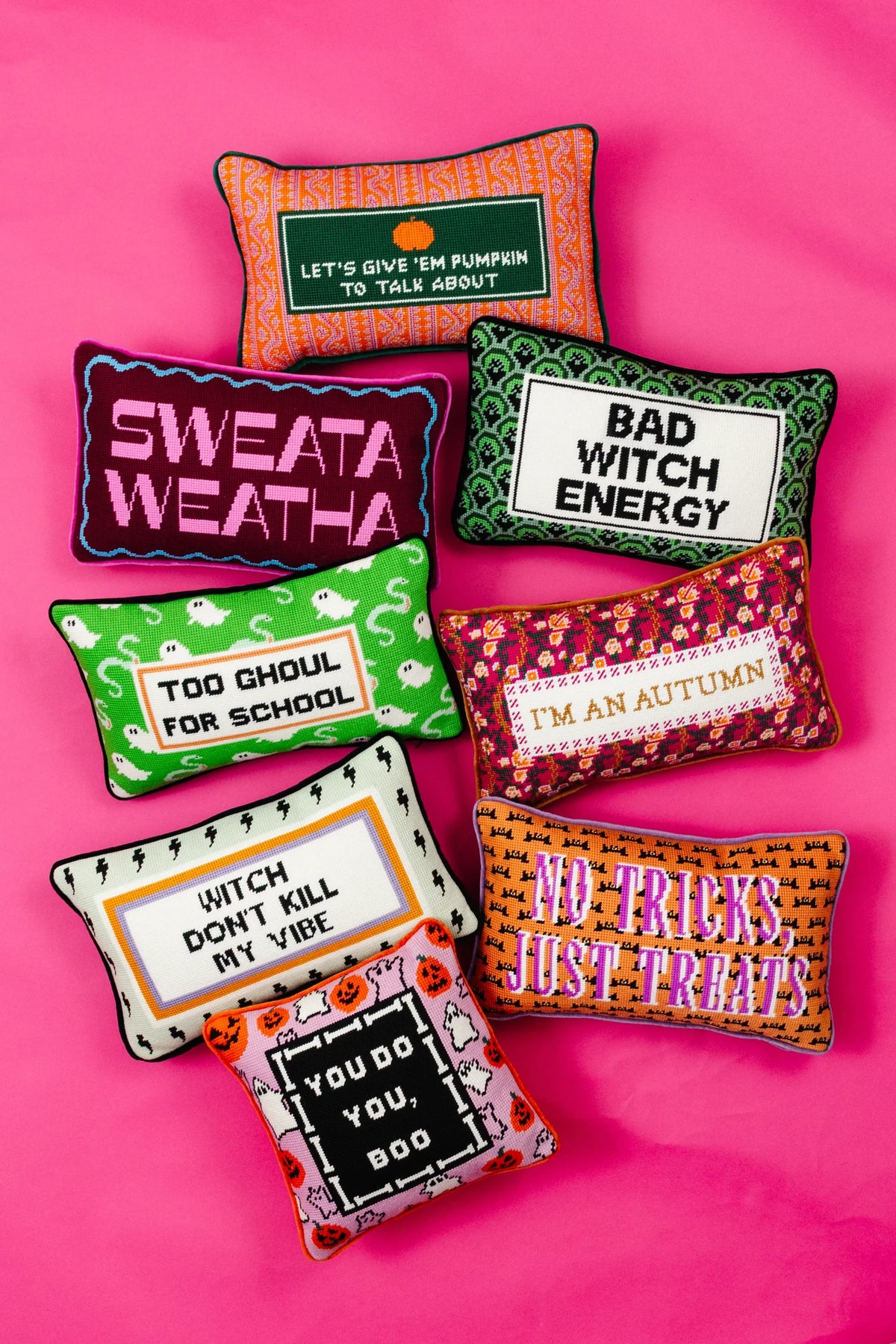 Bad Witch Energy Needlepoint Pillow