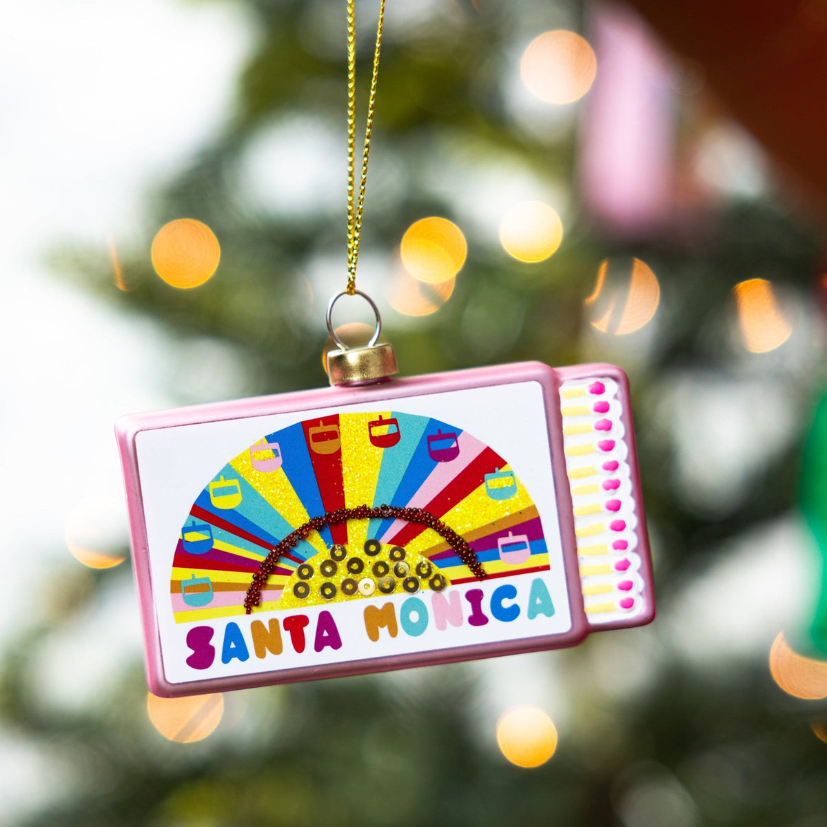 Santa Monica Matchbook Ornament