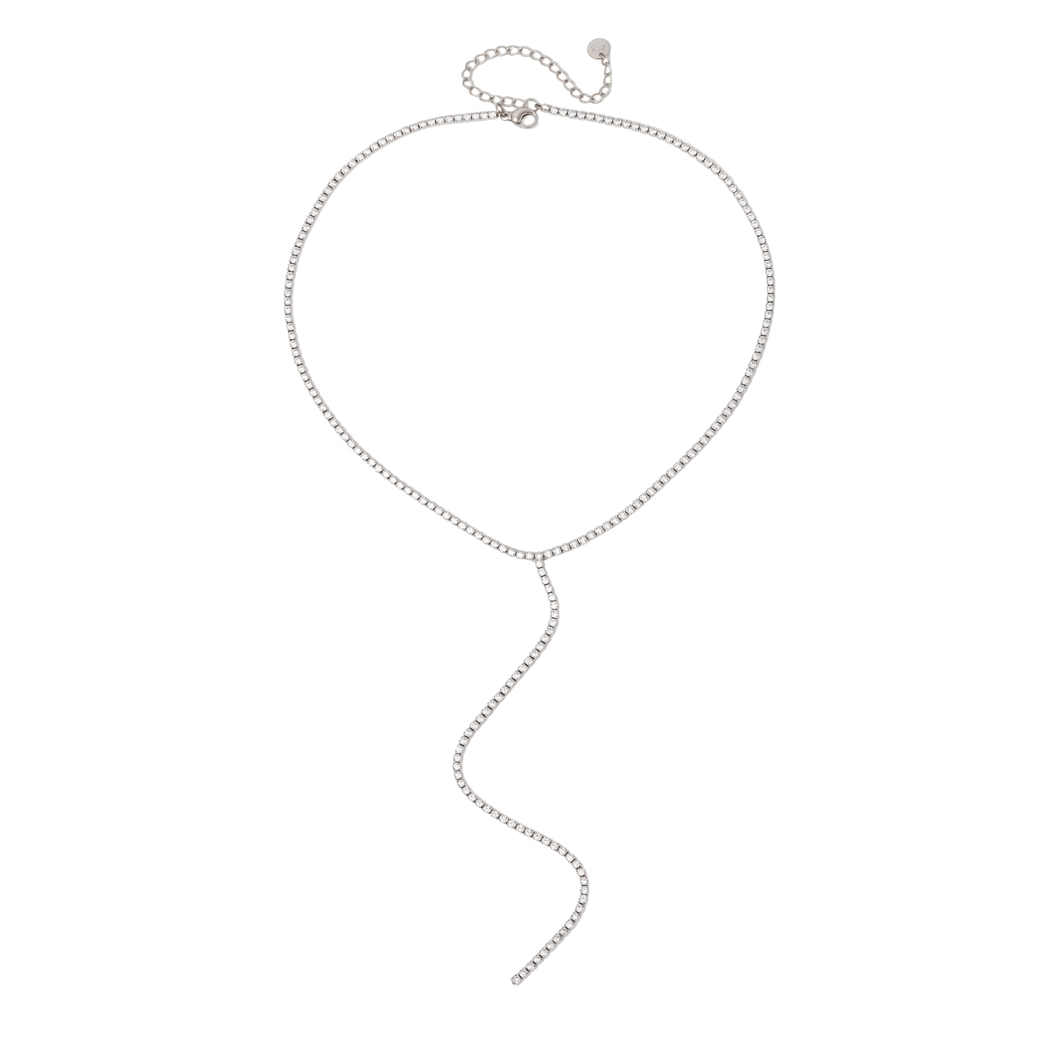 Tennis Lariat Necklace - WATERPROOF