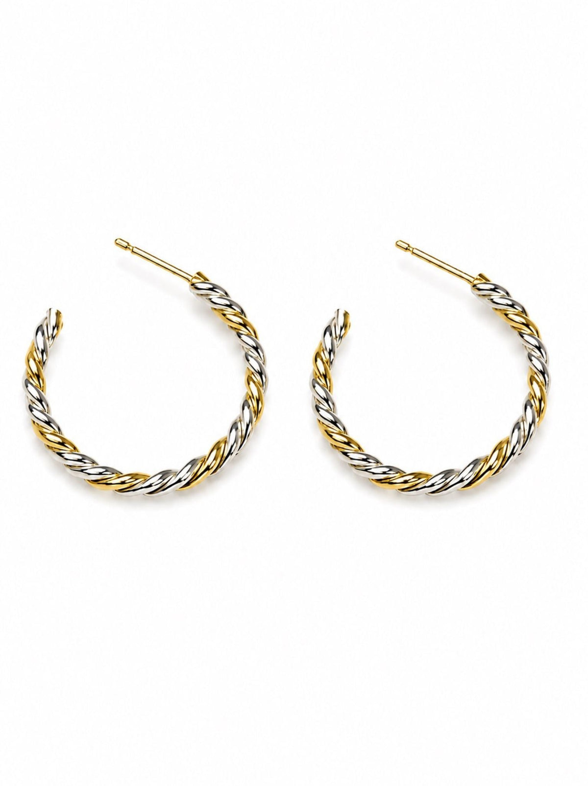 Two-Tone Twist Hoops
