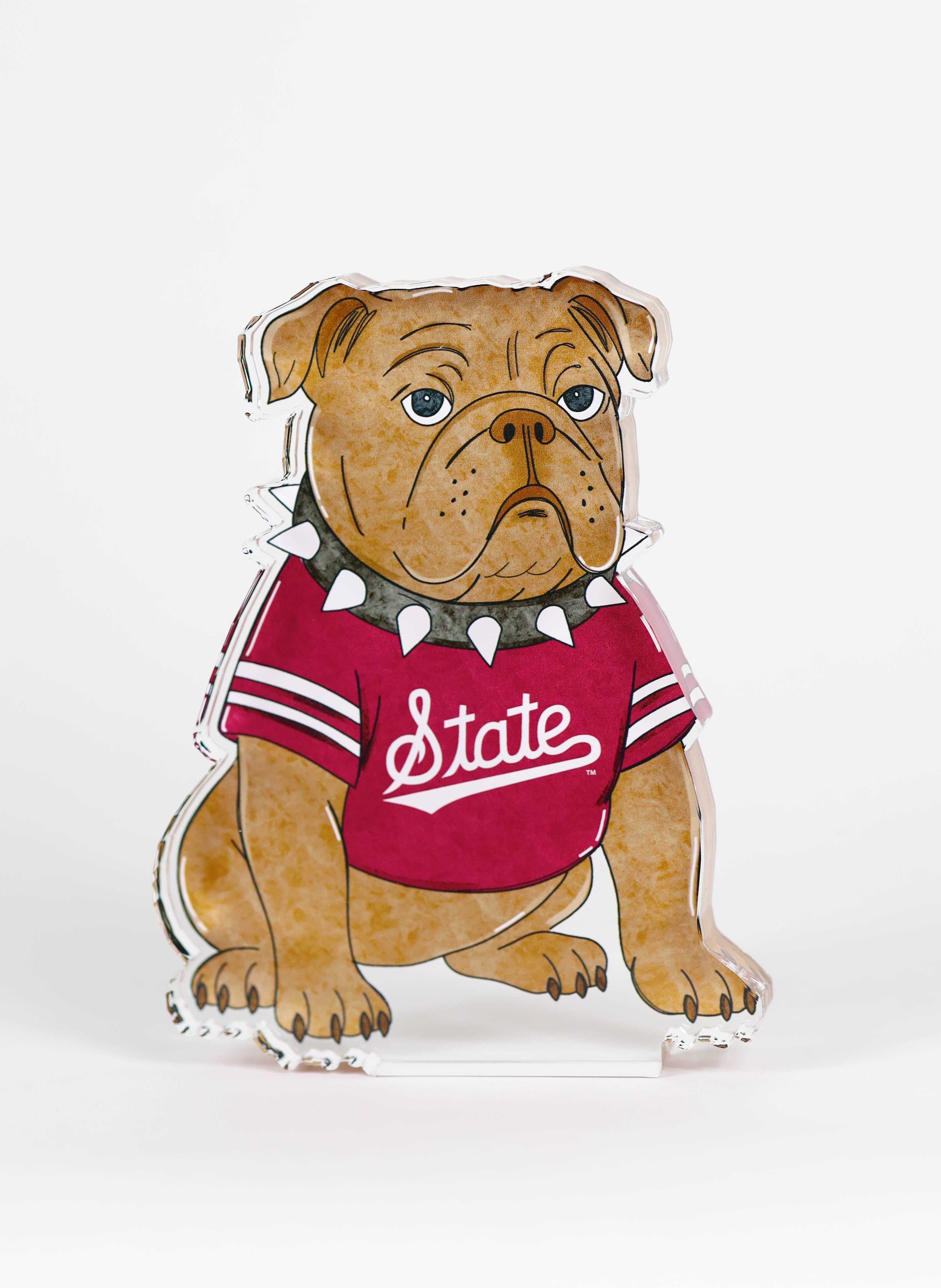 Bully Bulldog Acrylic Block Shelfie