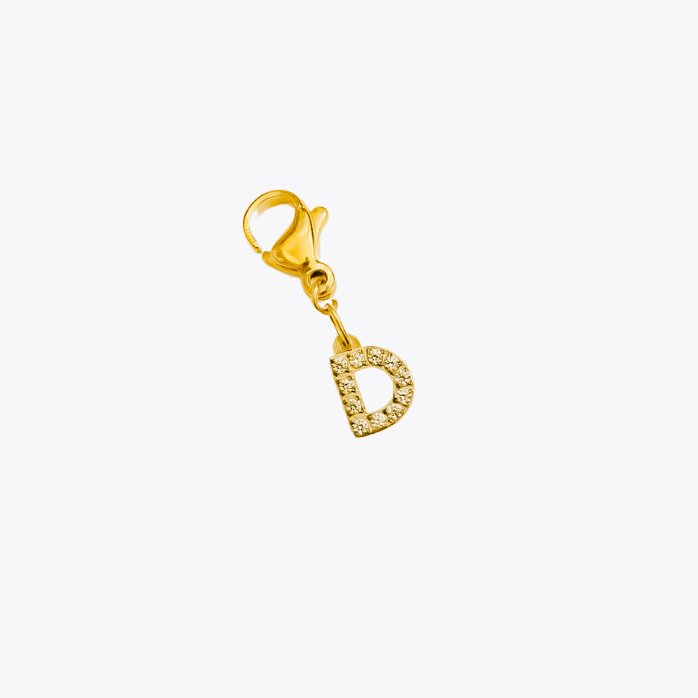 Initial Charm Bar Chanelle Charms - WATERPROOF