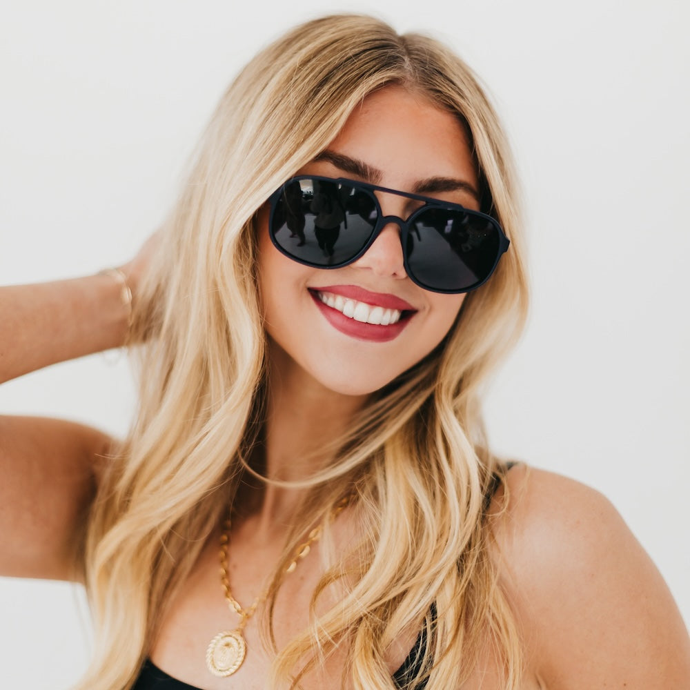Amber Aviator Sunglasses