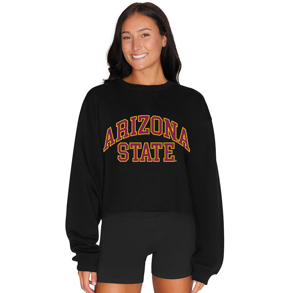 Arizona State ASU Black Crewneck