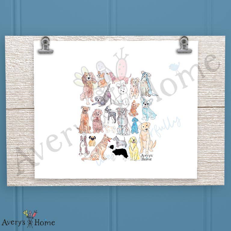 Adorable Dogs Frosted Drinking Glass