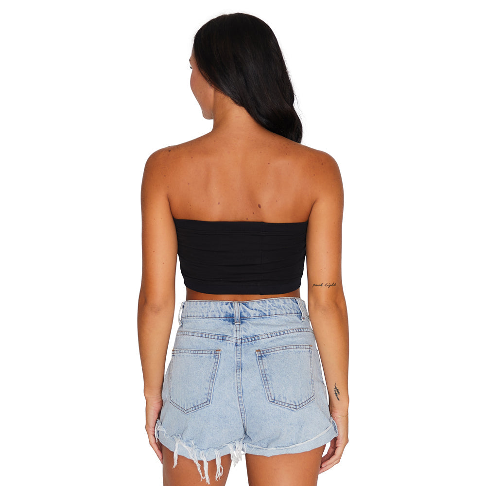 San Diego State Aztecs Black Bandeau Top