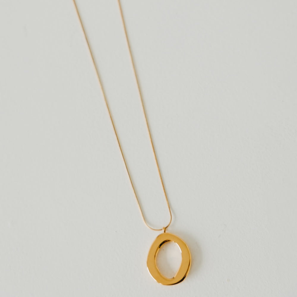 Camille Open Circle Statement Necklace - WATERPROOF