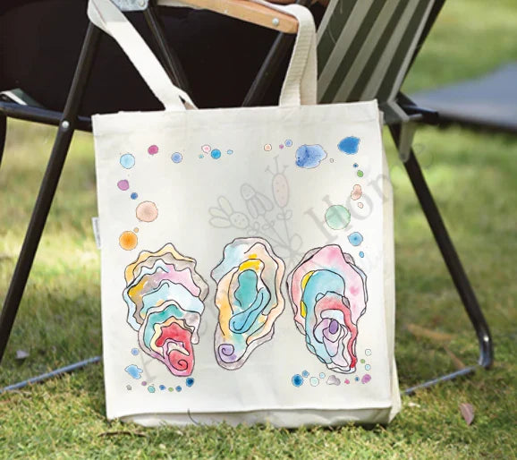 Ocean Oyster cotton tote bag, art by Avery Jackson