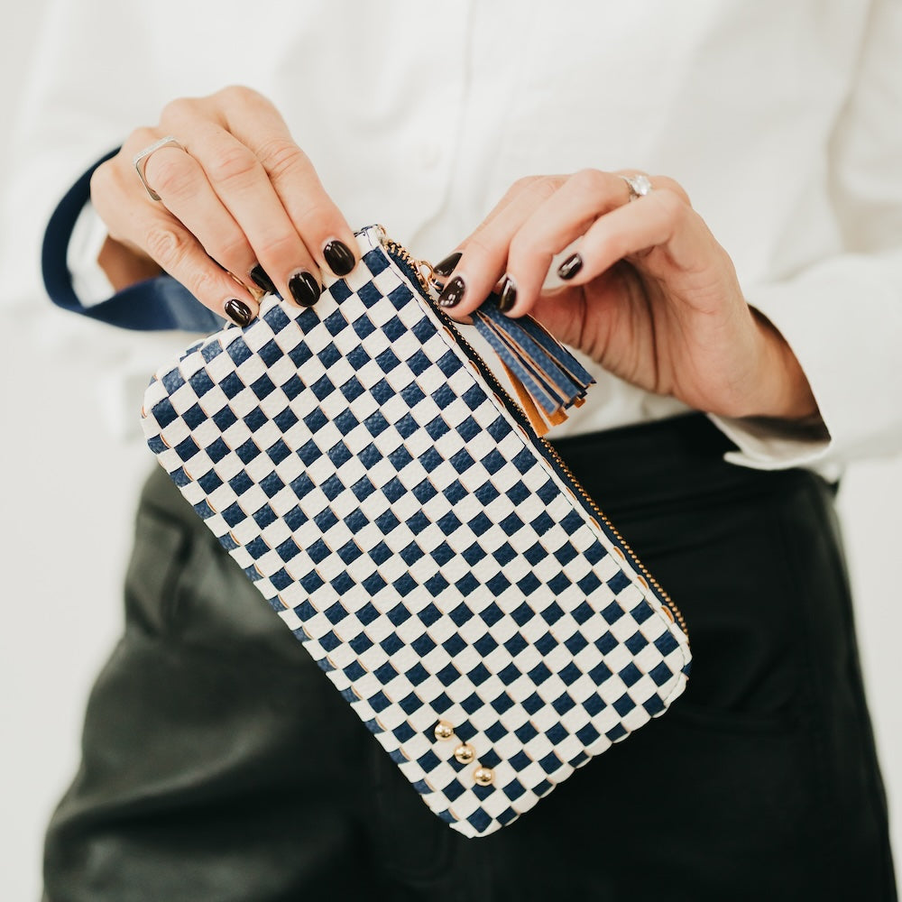 Emma Woven Clutch Wristlet