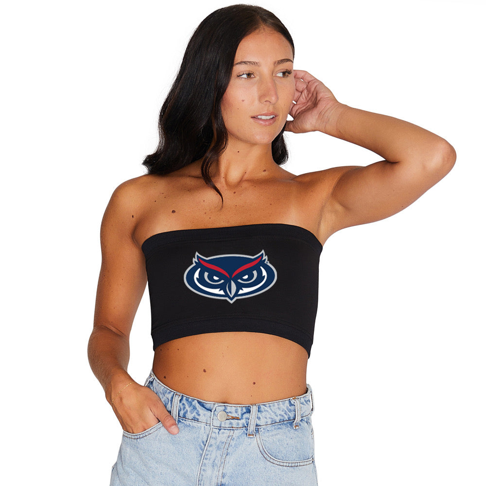 Florida Atlantic Owls Black Bandeau Top