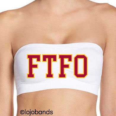 FTFO White Bandeau Top