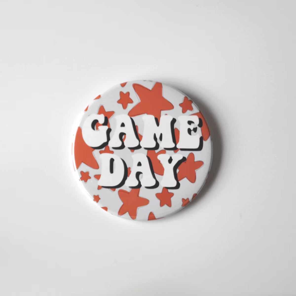Game Day Stars Button - Burnt Orange