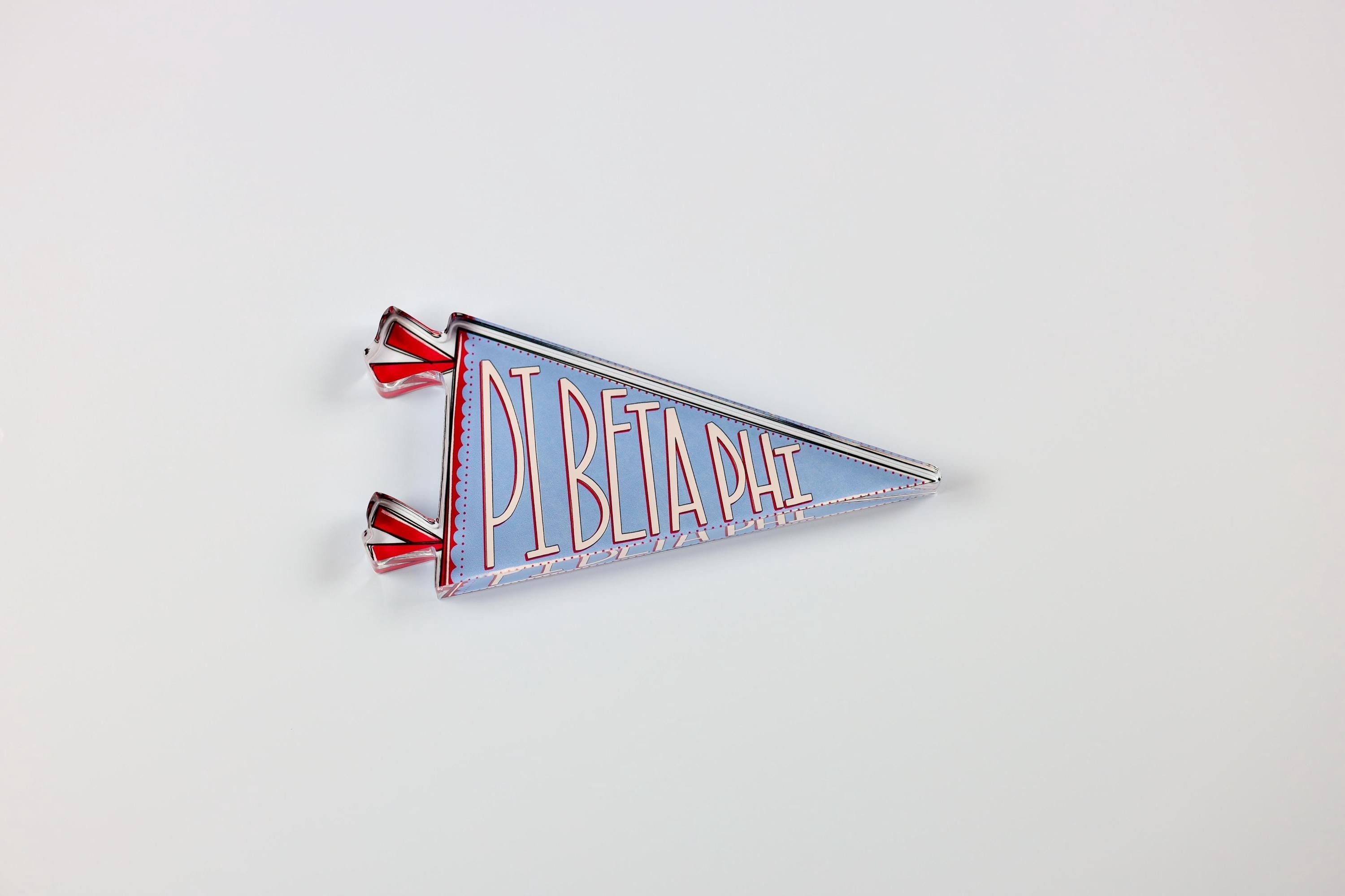 Pi Beta Phi Acrylic Pennant Flag Shelfie