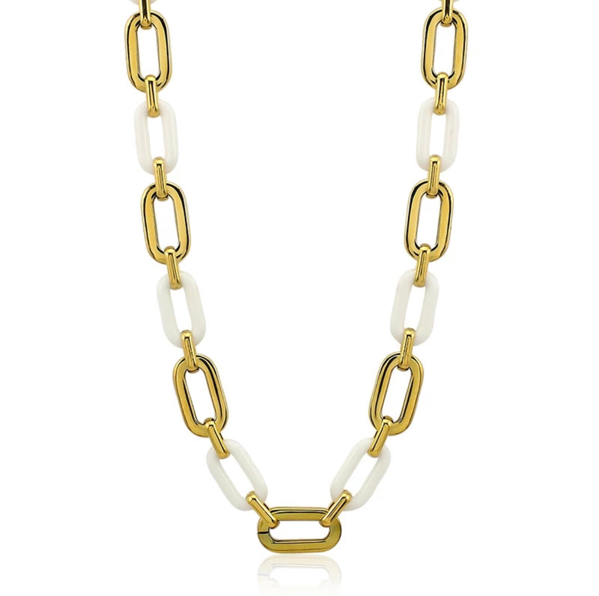Jenna Acrylic Necklace - White