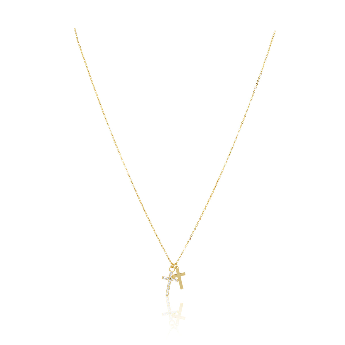 Double Cross Necklace