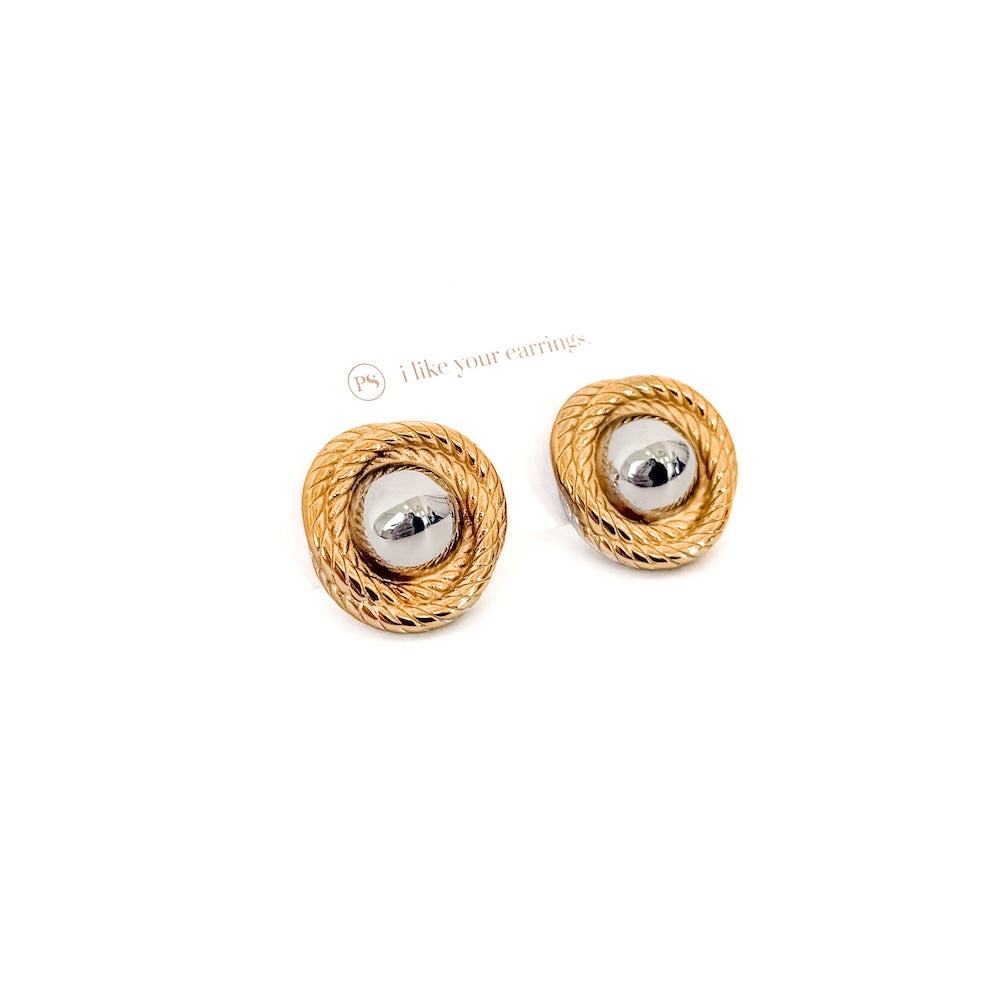 Drew Two Tone Earrings