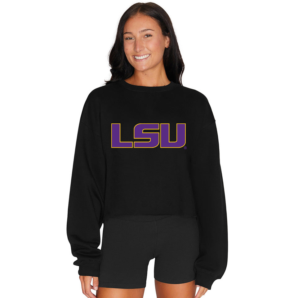 LSU Black Crewneck
