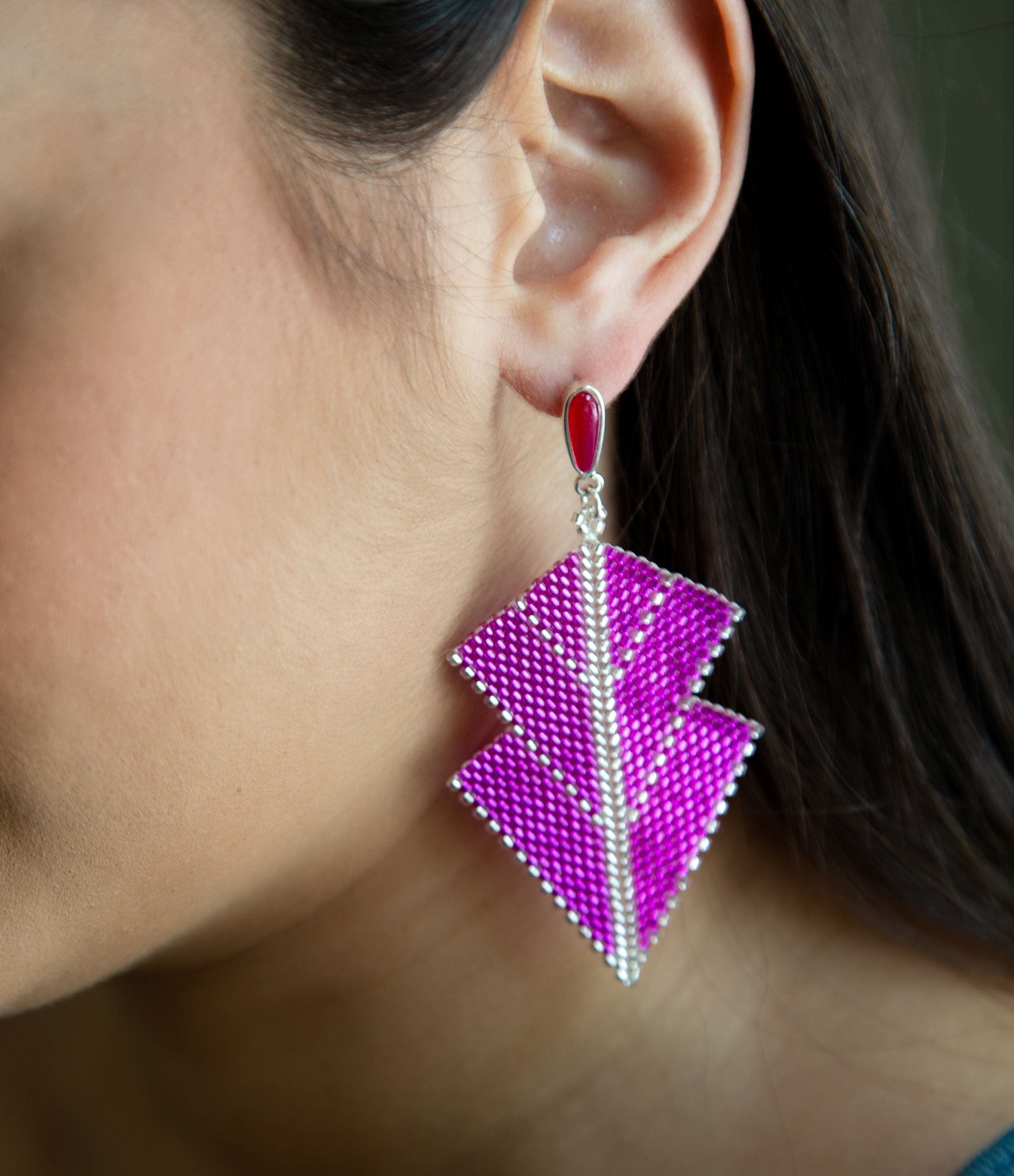 Straight To The Point Seed Bead Earrings
