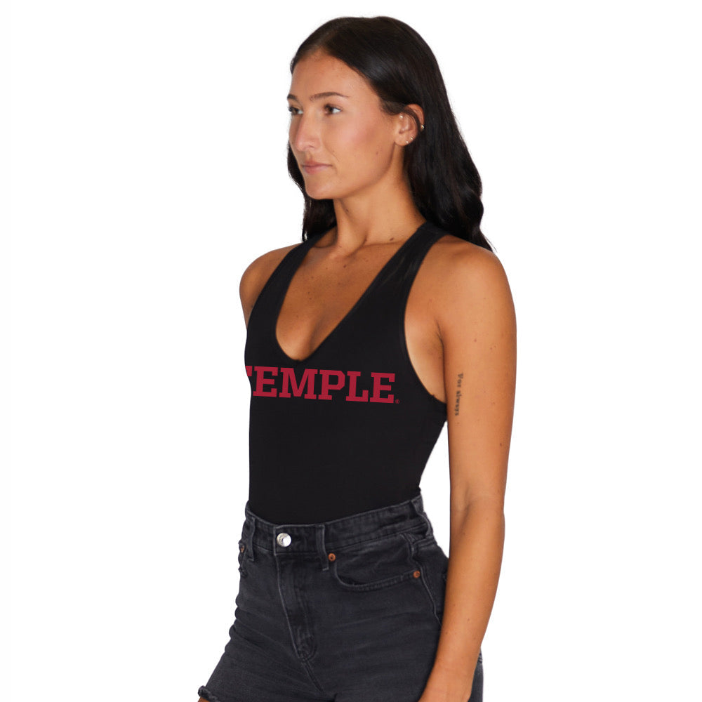 Temple Owls Black Bodysuit