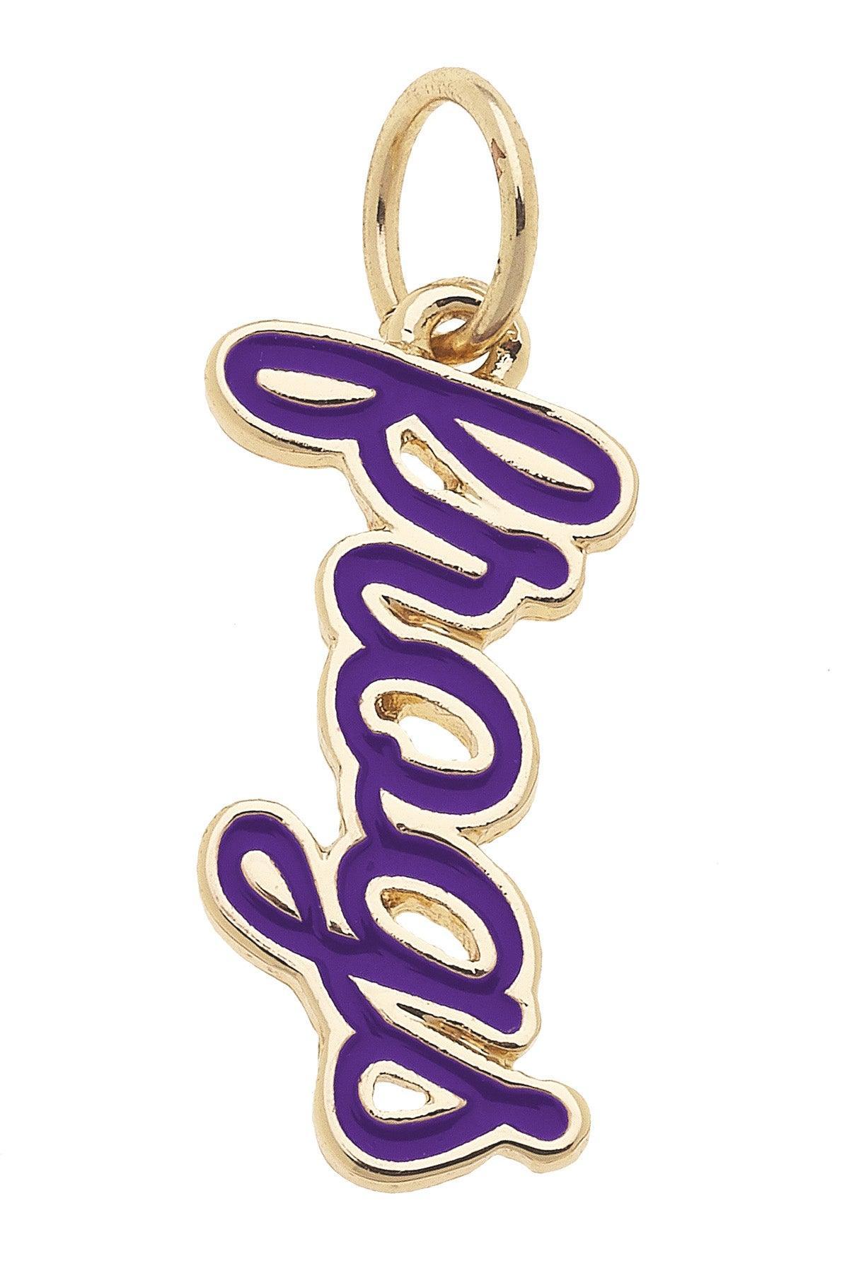 TCU Horned Frogs Enamel Script Charm
