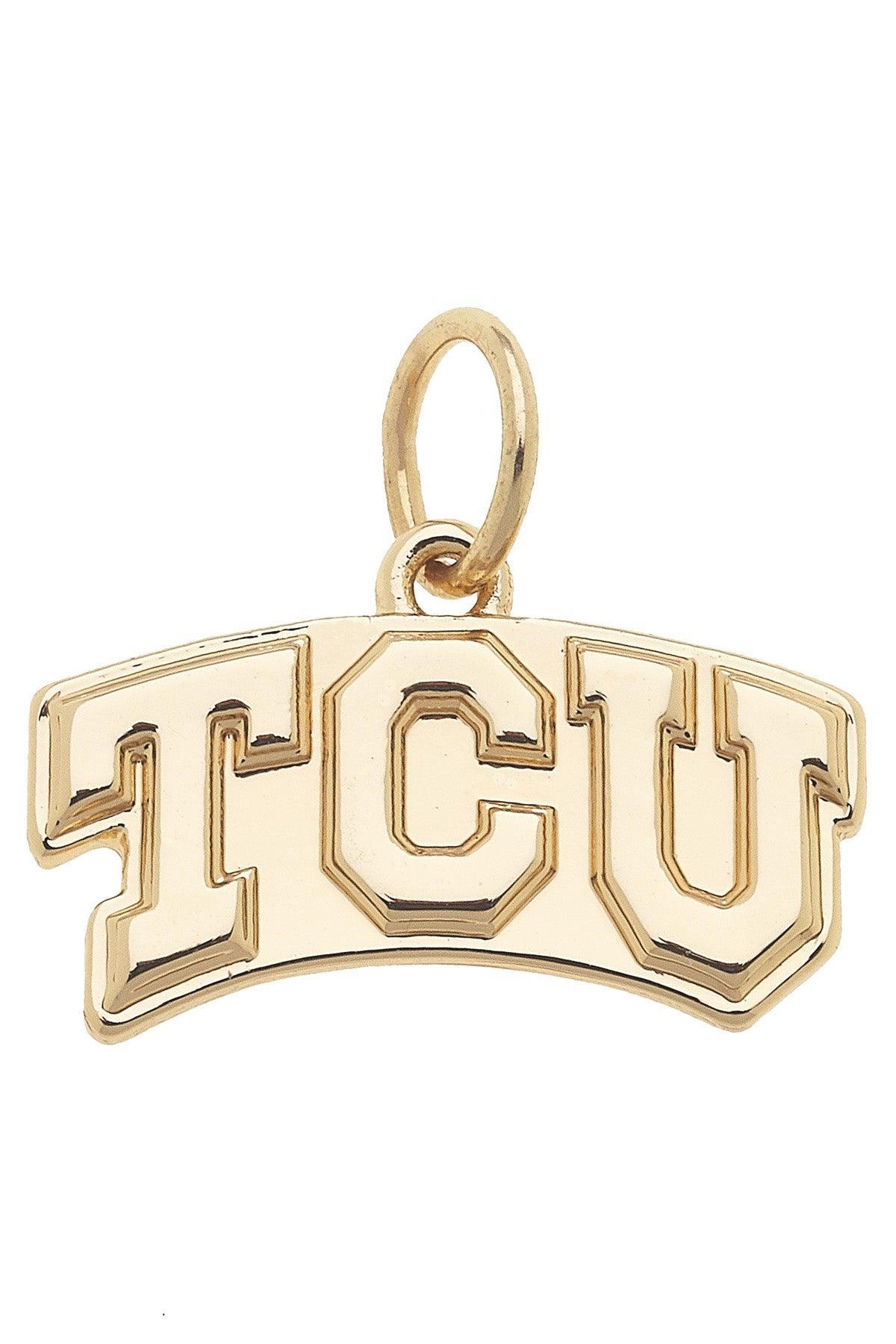 TCU Horned Frogs Shiny Gold Logo Charm
