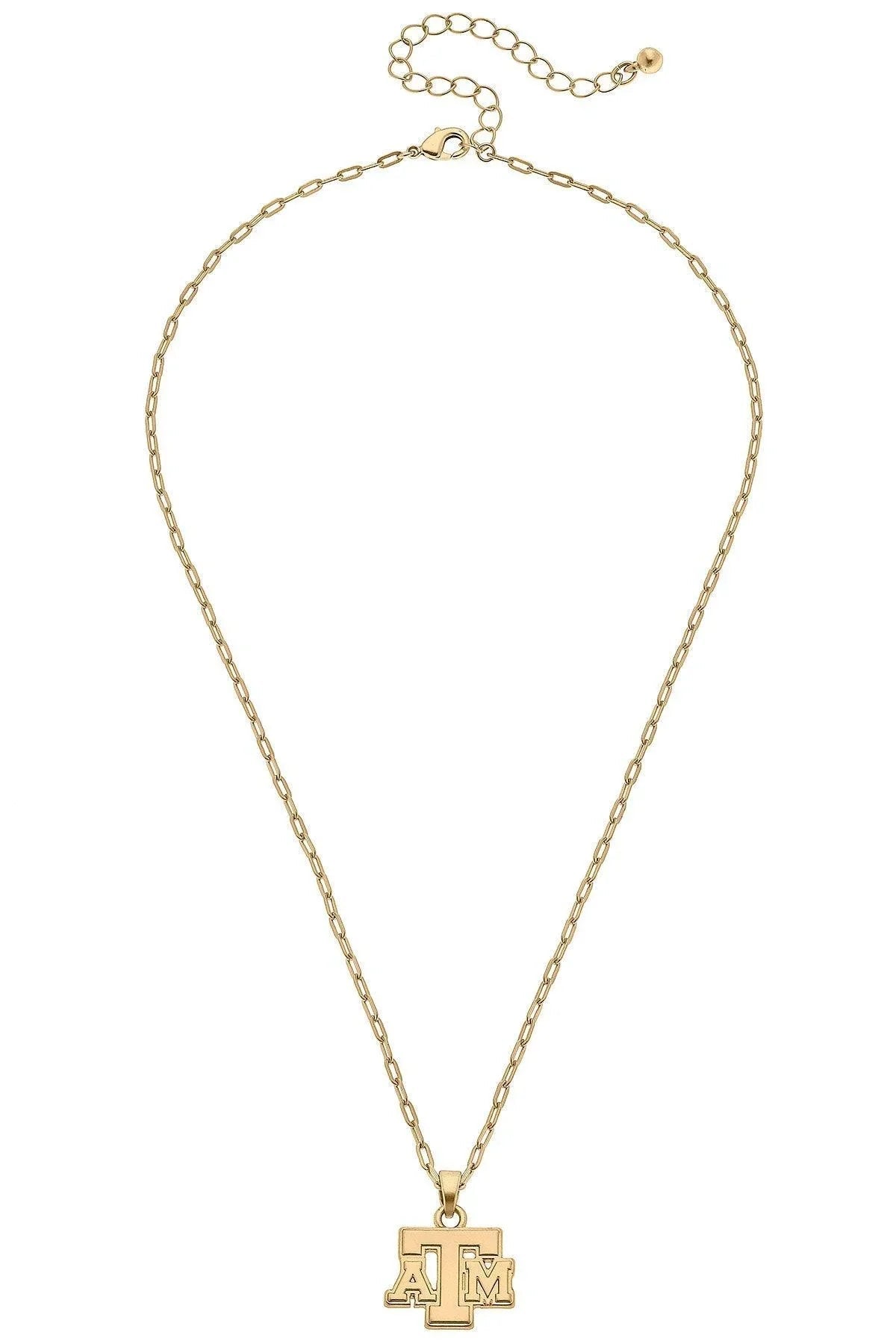 Texas A&M Aggies 24K Gold Plated Delicate Necklace