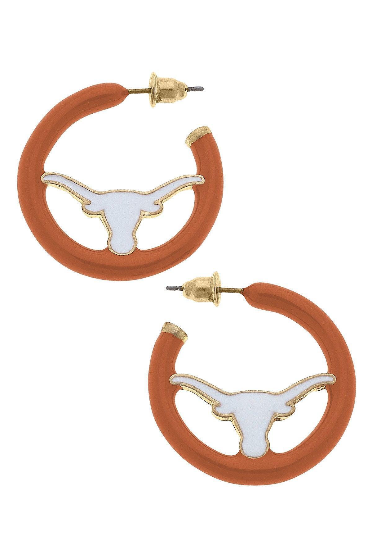 Texas Longhorns Enamel Logo Earrings
