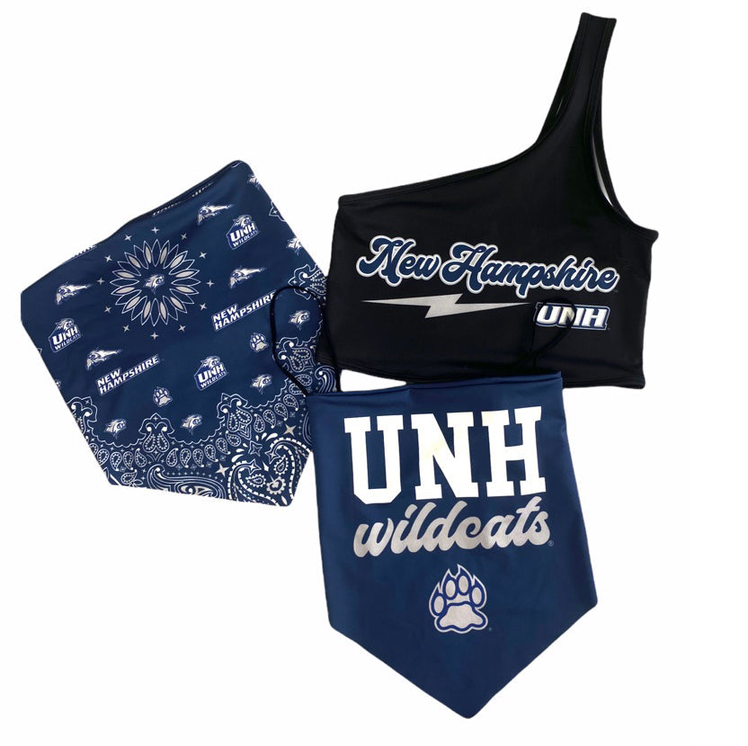 New Hampshire Wildcats Lightning One Shoulder Top